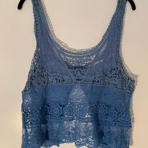 Kimchi Blue Lace Crop Open-Back Tank